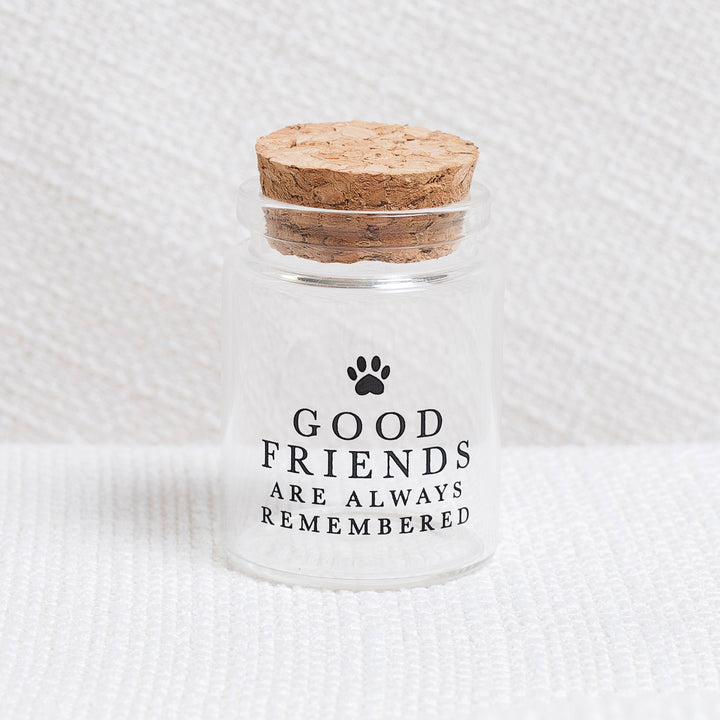 Heartfelt Paws Pet Fur Keepsake Jar - Black