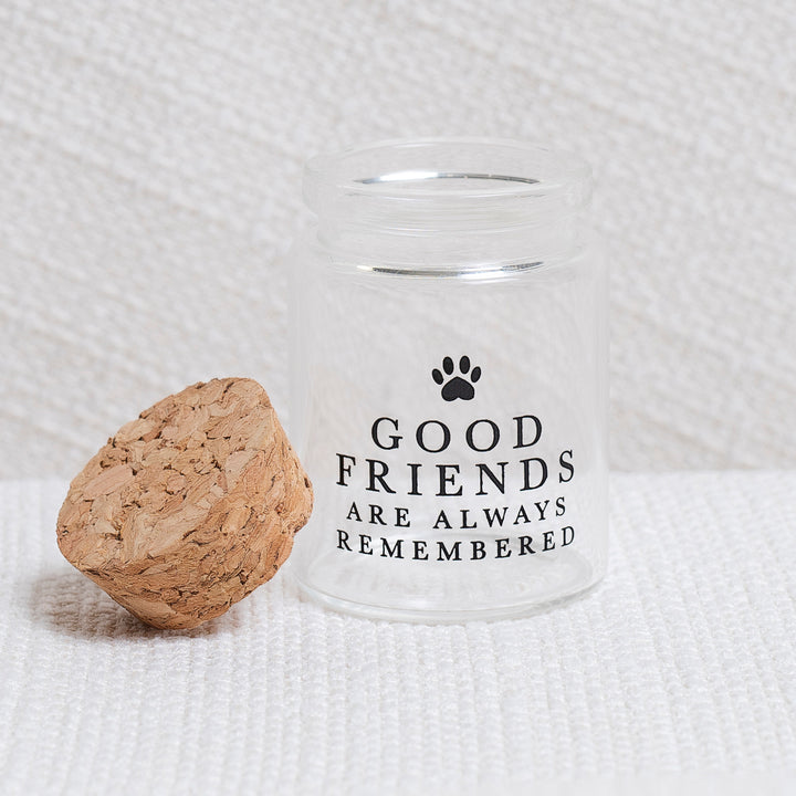 Heartfelt Paws Pet Fur Keepsake Jar - Black