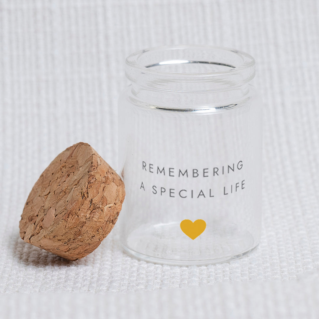 Heartfelt Paws Pet Fur Keepsake Jar - Gold