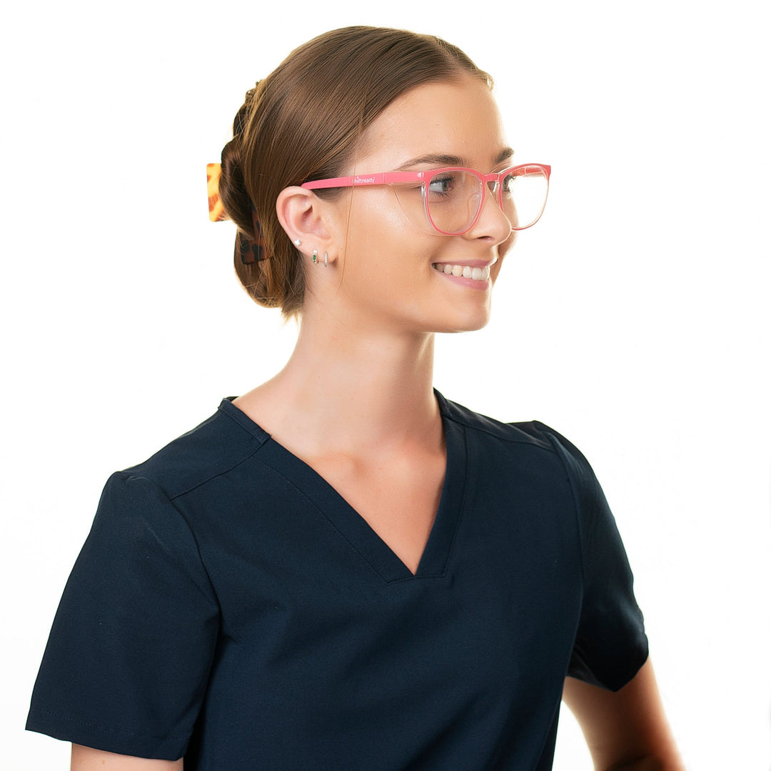 Shift Ready Anti-Fog Safety Glasses for Healthcare Workers - Pink | Medical Grade Eye Protection