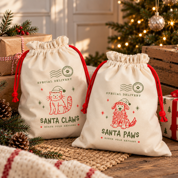 Christmas Santa Sack - Special Delivery Cat