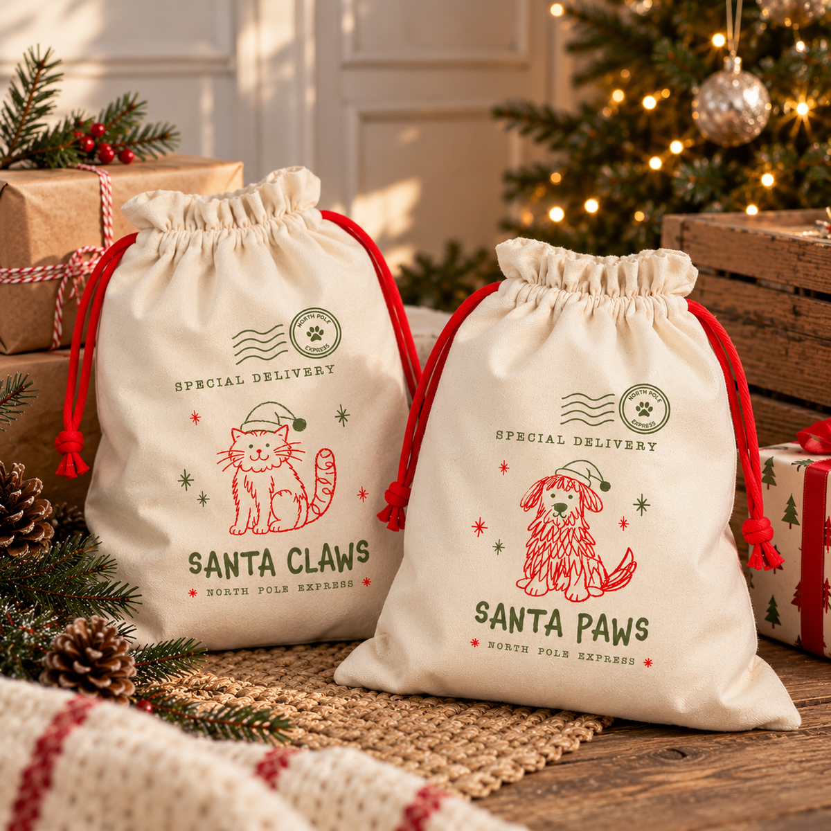 Christmas Santa Sack - Special Delivery Dog