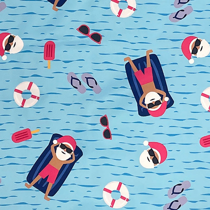 NNT - Unisex Printed Scrub Top - Blue Pool Party
