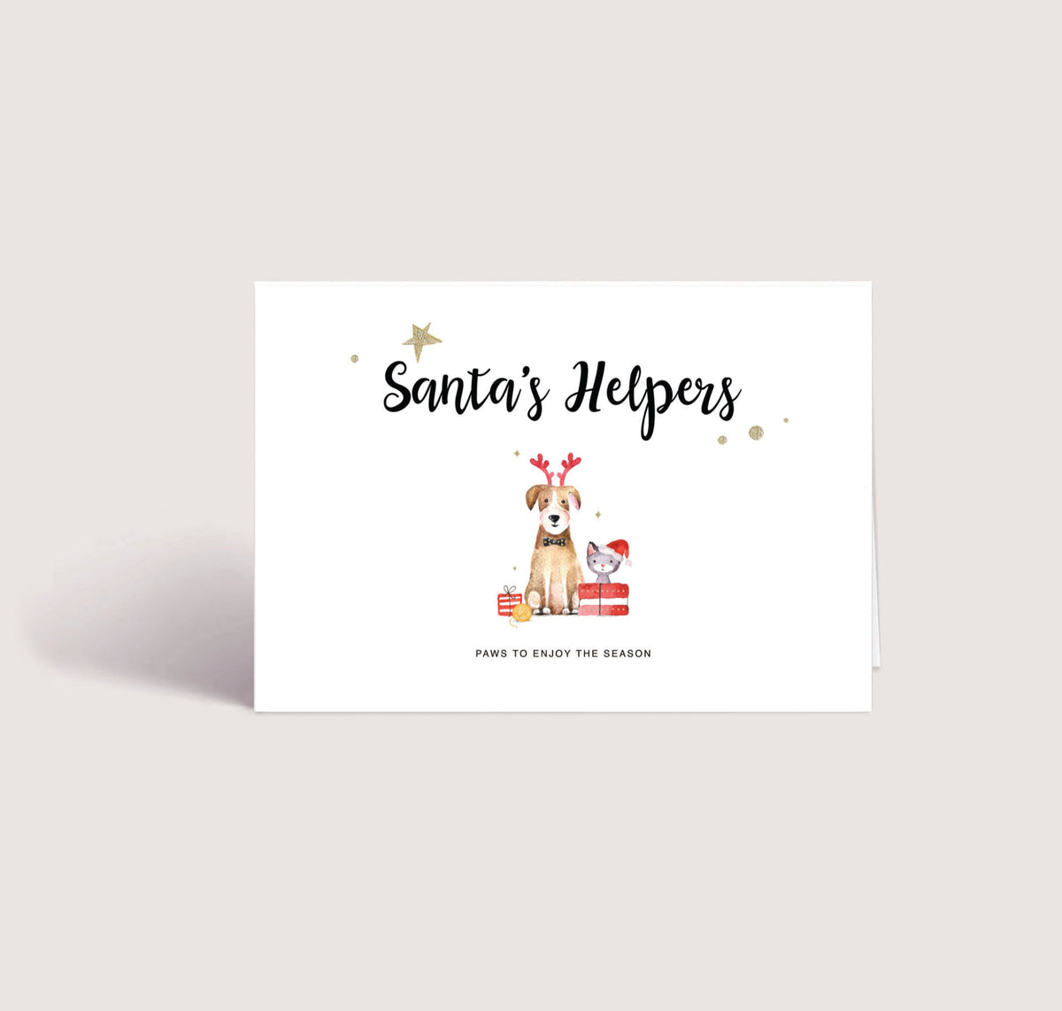 Blank Christmas Card - Santa&