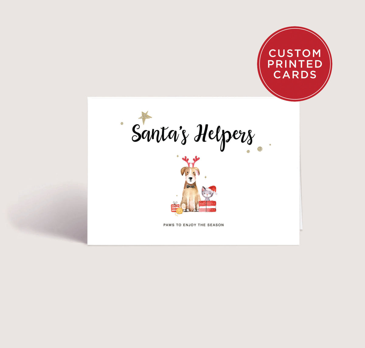 Custom Printed Christmas Card Packs - Santa&