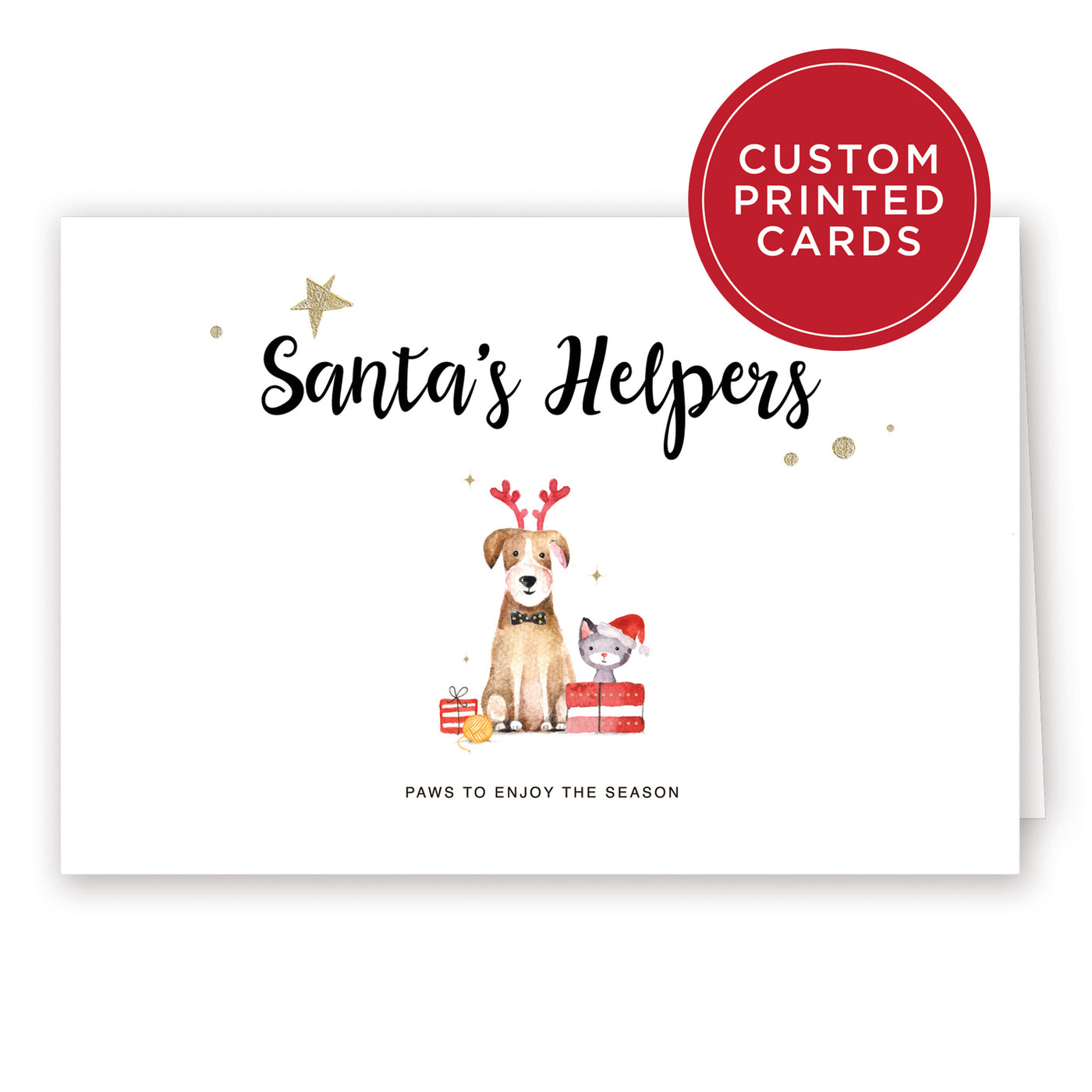 Custom Printed Christmas Card Packs - Santa's Helpers 1