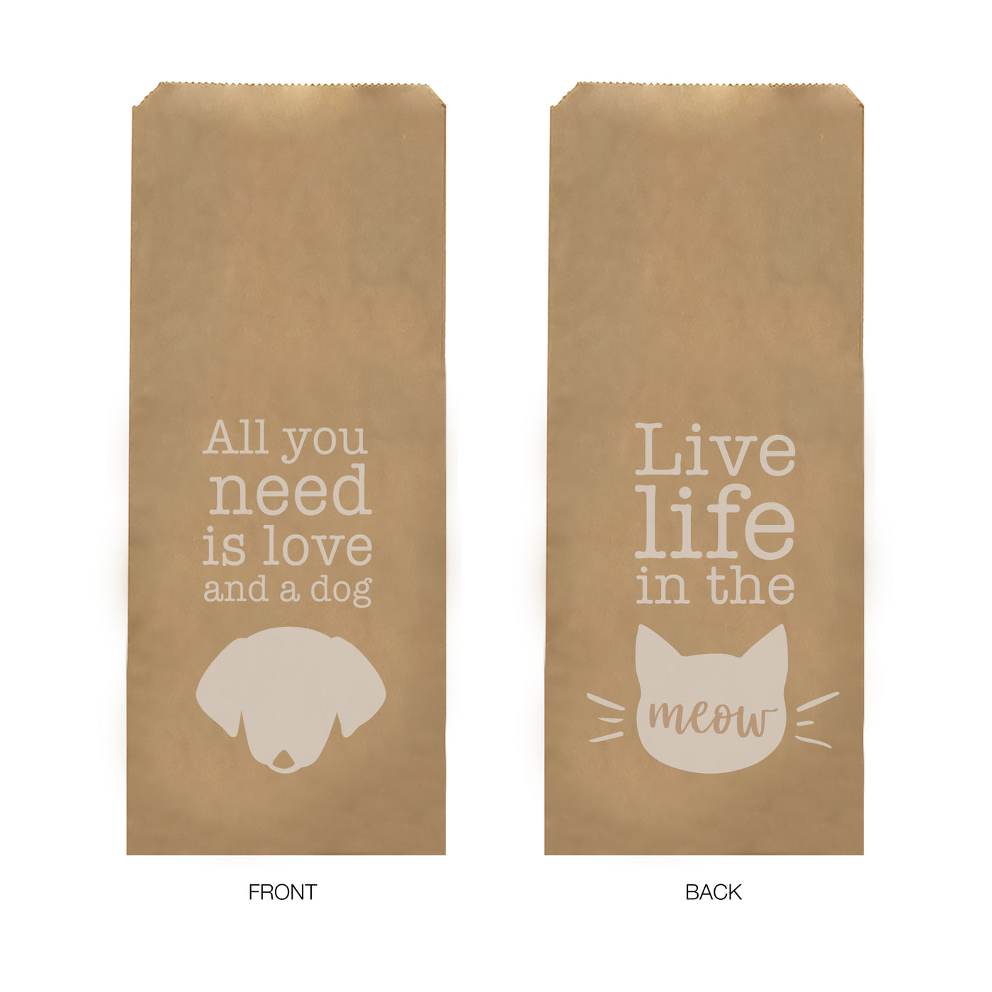 Live Life Paper Bags - Small Satchels