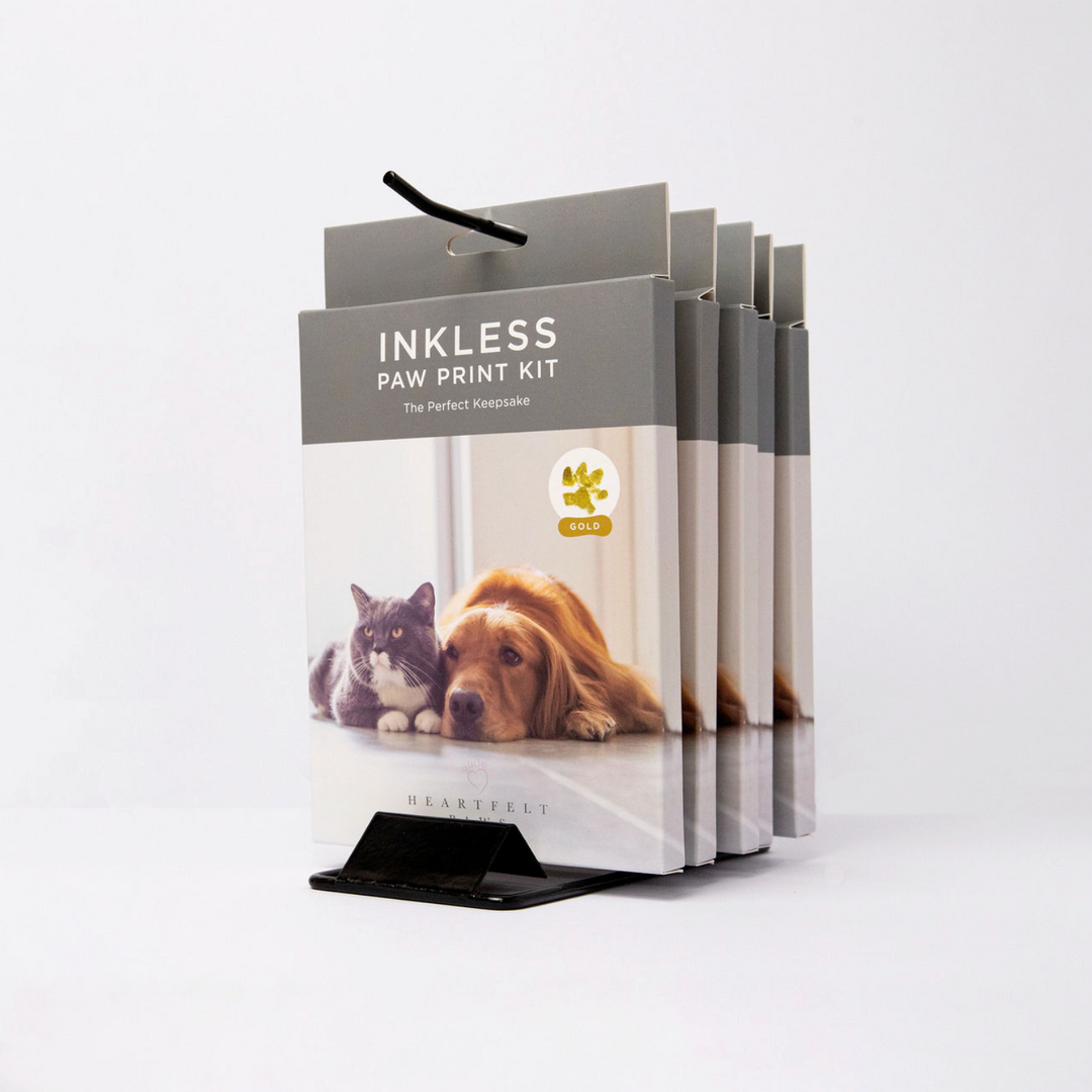 Heartfelt Paws Inkless Pawprint Keepsake - Gold