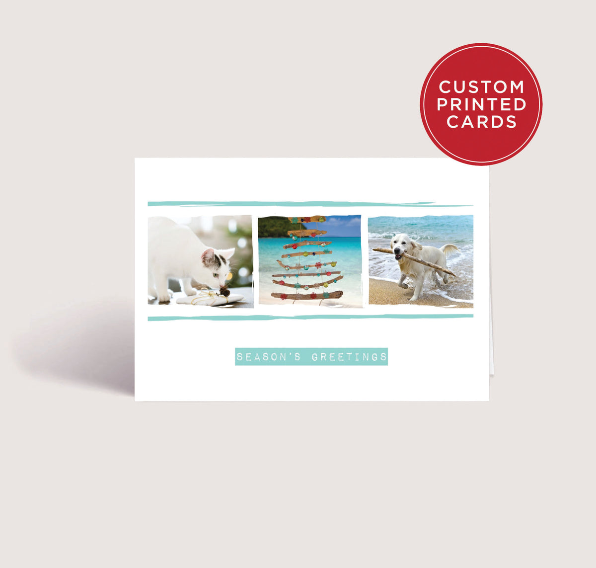 Custom Printed Christmas Card Packs - Seasons Greetings 2