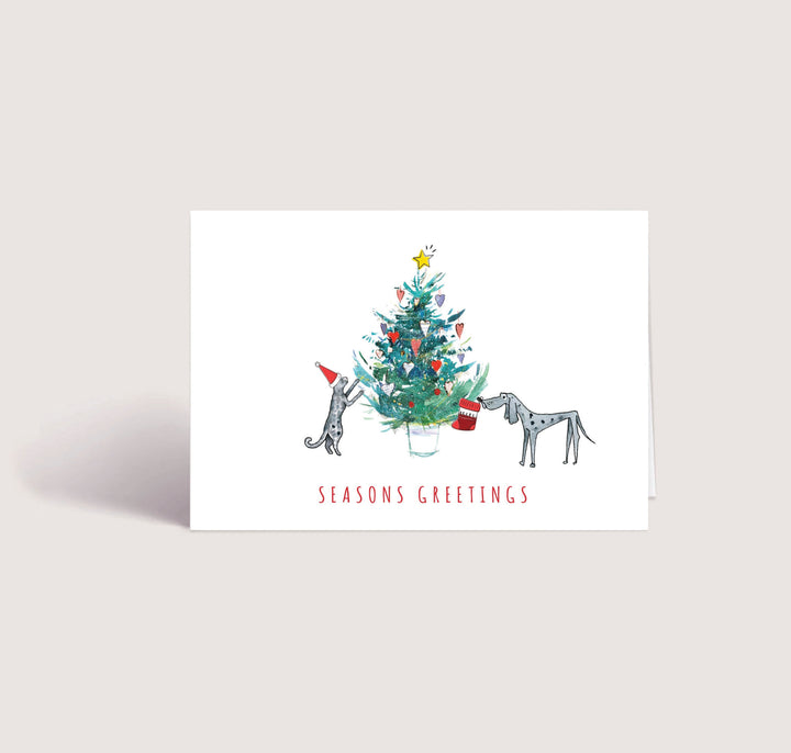Blank Christmas Card - Seasons Greetings 1 (10 Pack)