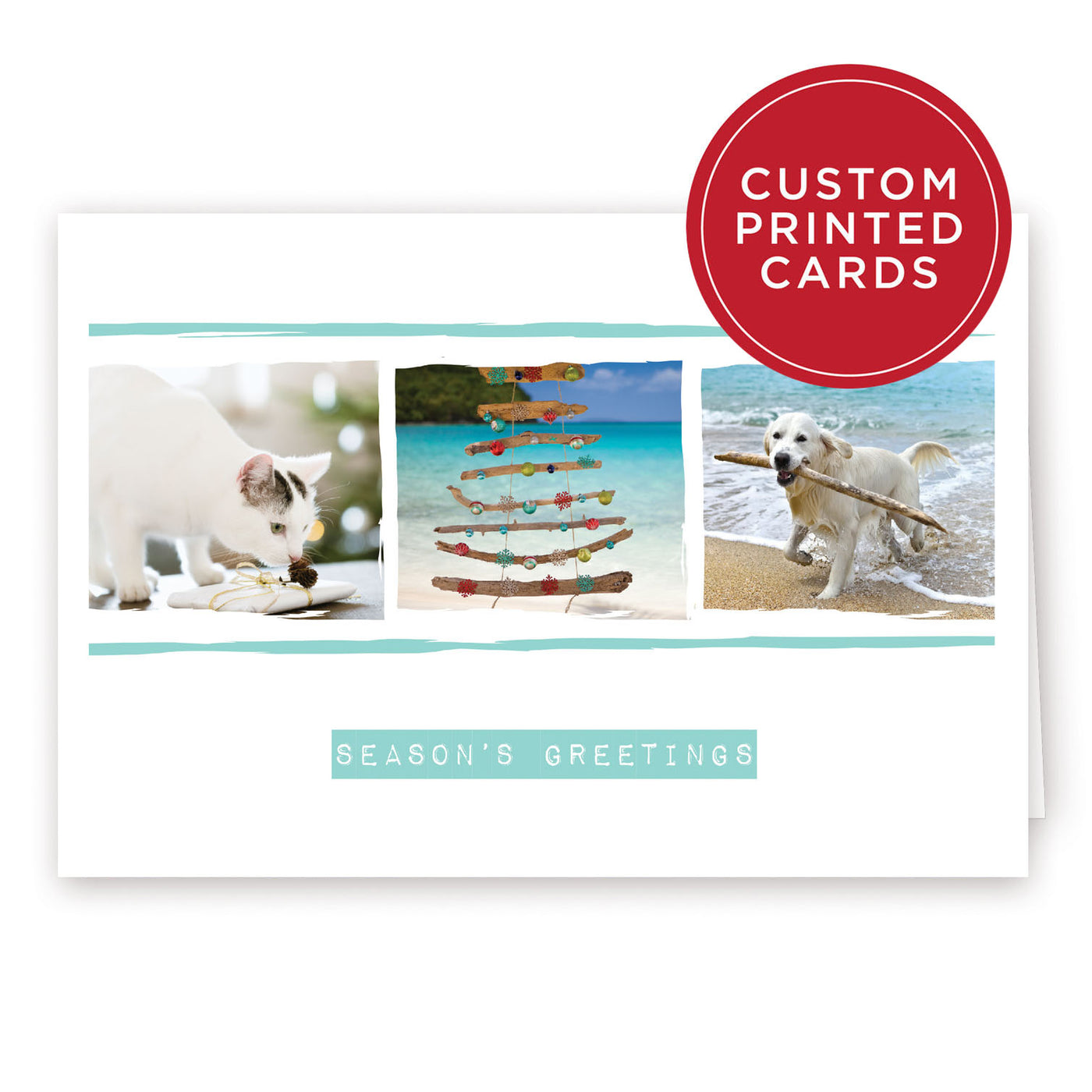 Custom Printed Christmas Card Packs - Seasons Greetings 2