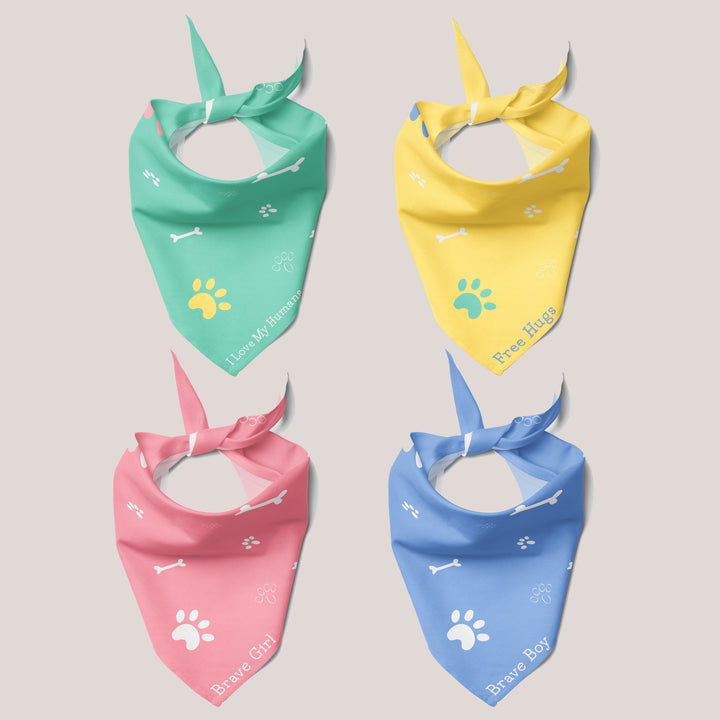 Bandanas - Pastel Coloured Set of 4