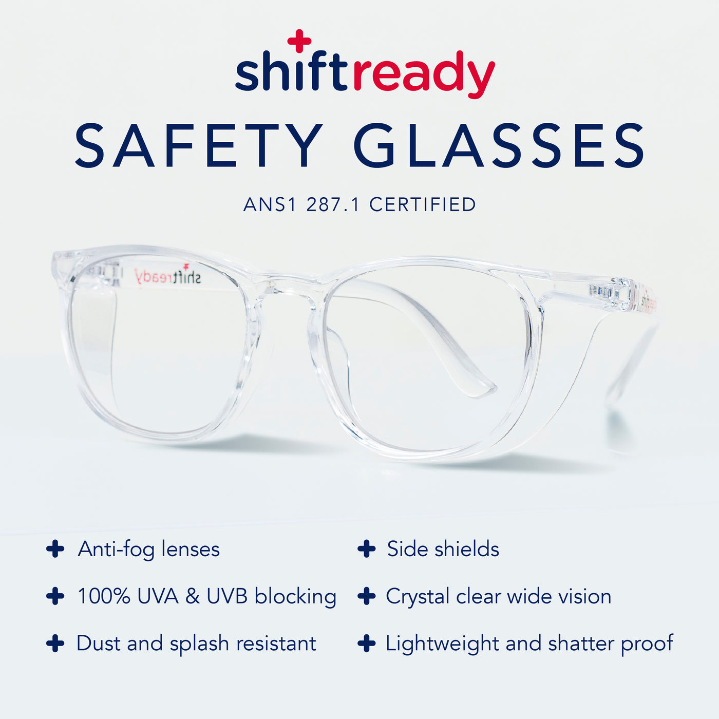 Shift Ready - Anti-fog Safety Glasses - Clear