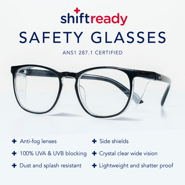 Shift Ready - Anti-fog Safety Glasses - Black