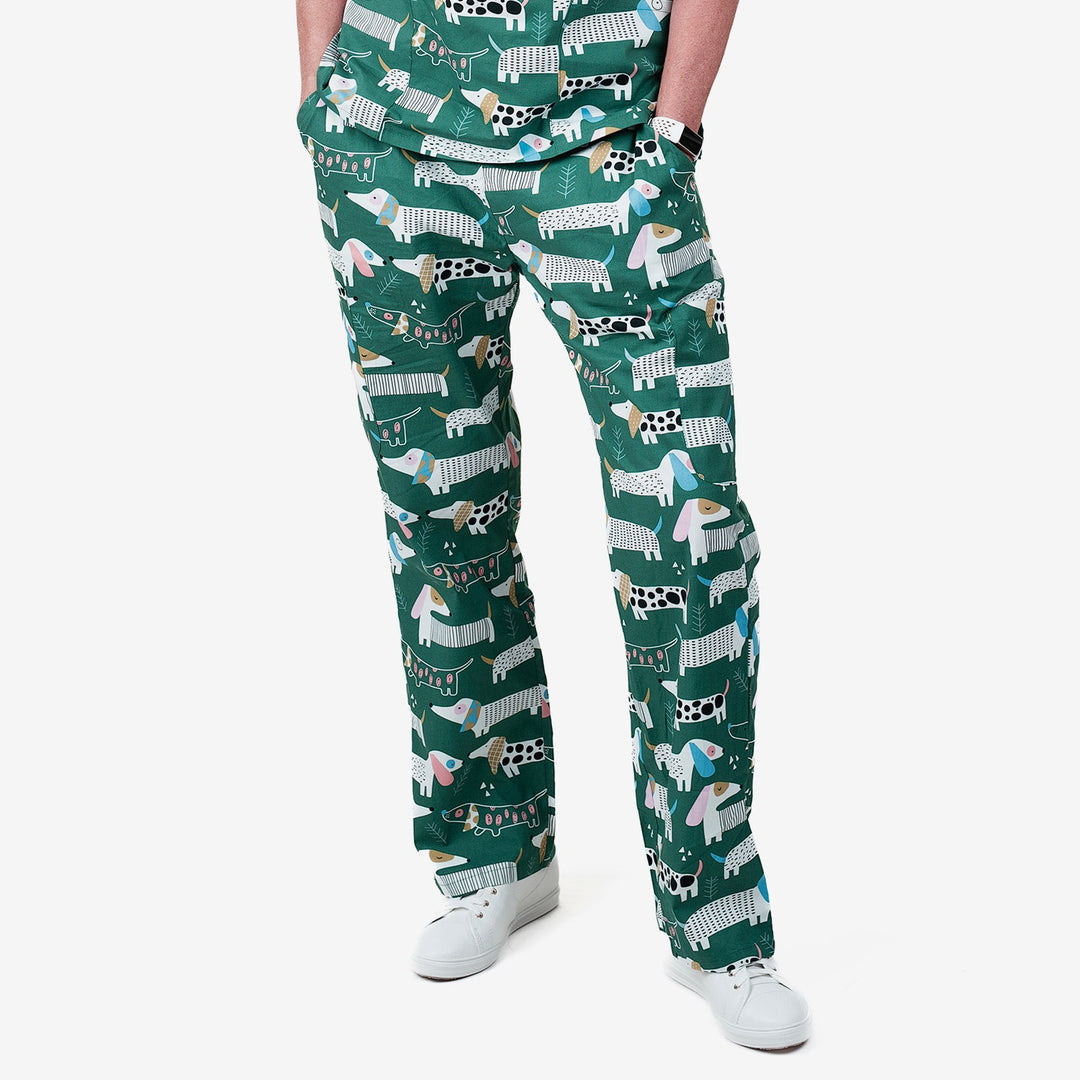 Unisex Shiftready Printed Scrub Pant - Dogs on the Green