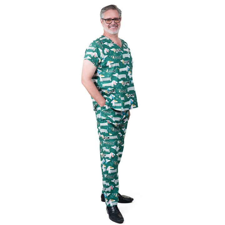 Unisex Shiftready Printed Scrub Pant - Dogs on the Green