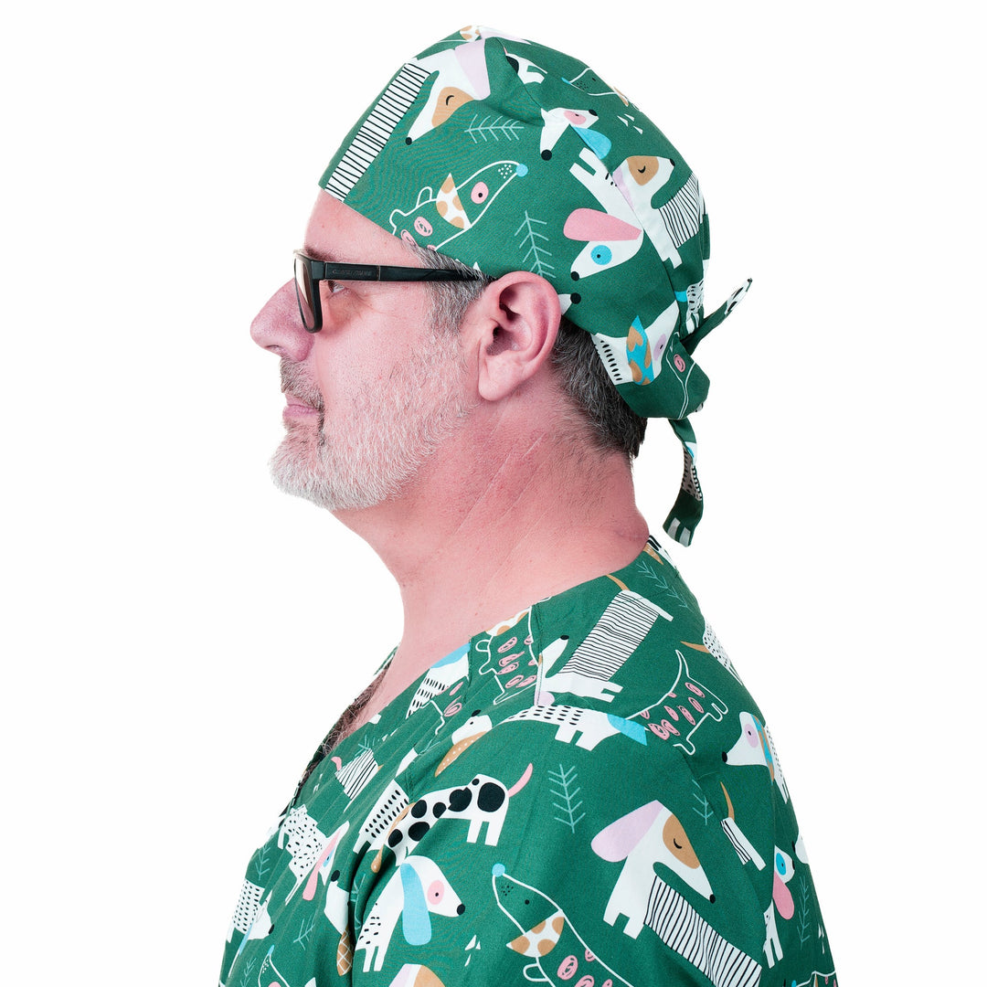 Shiftready Scrub Cap - Dogs on the Green