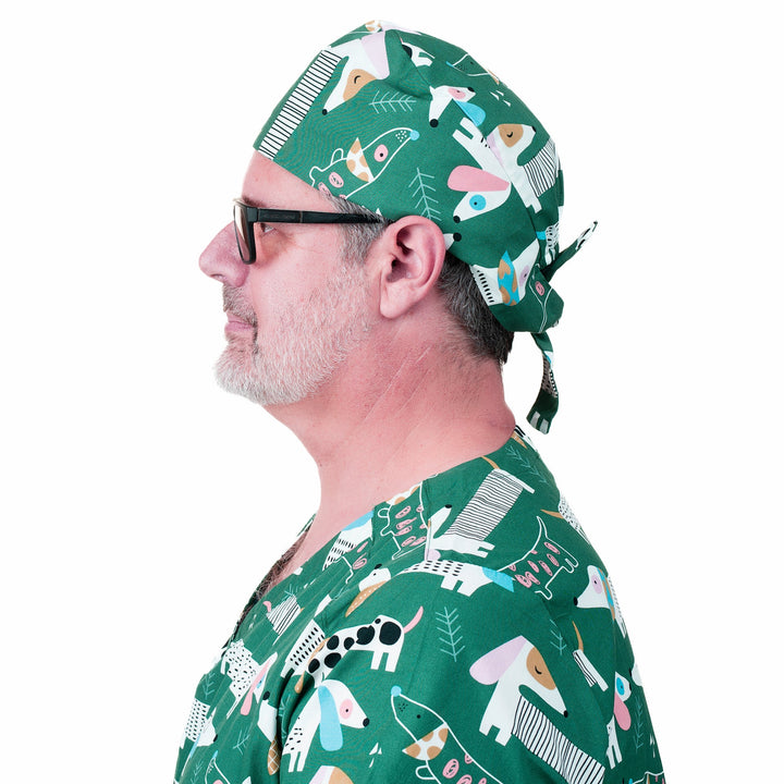 Shiftready Scrub Cap - Dogs on the Green