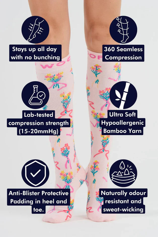 Dr Woof Compression Socks - 1 in 7 Breast Cancer Awareness