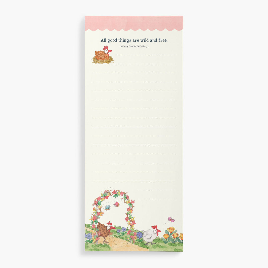Twigseeds Magnetic List Notepad - Chickens