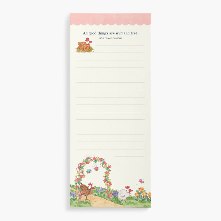 Twigseeds Magnetic List Notepad - Chickens