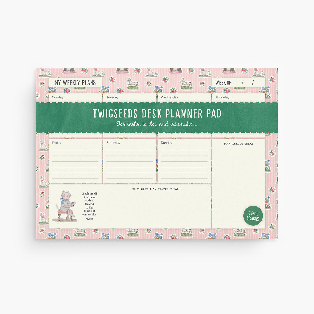 Twigseeds A4 Desk Planner - Lovely Life