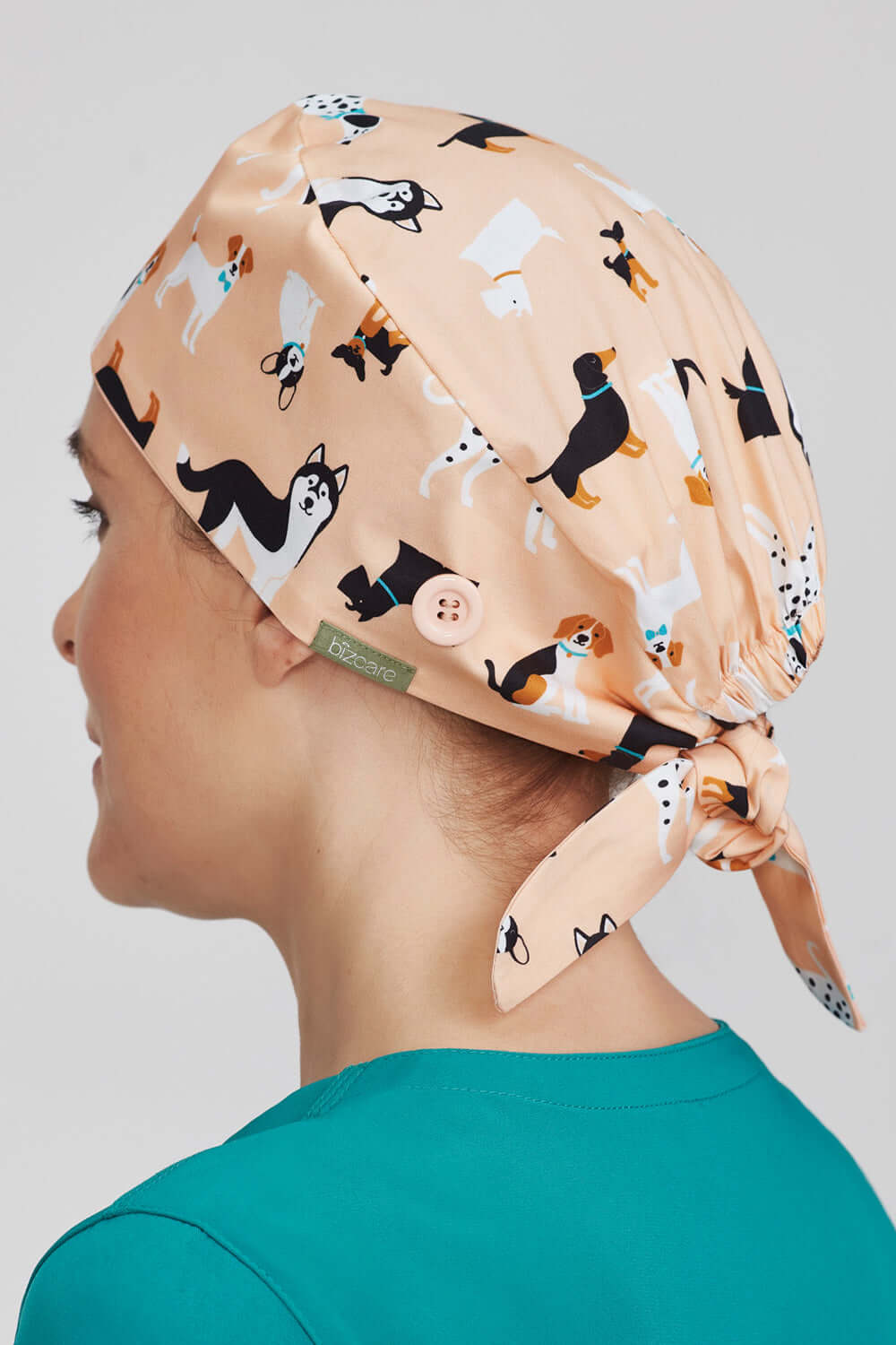 CSC245U - Biz Care Unisex Printed Scrub Cap - Puppies