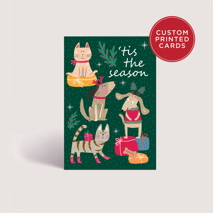 Custom Printed Christmas Card Packs - Tis the Season