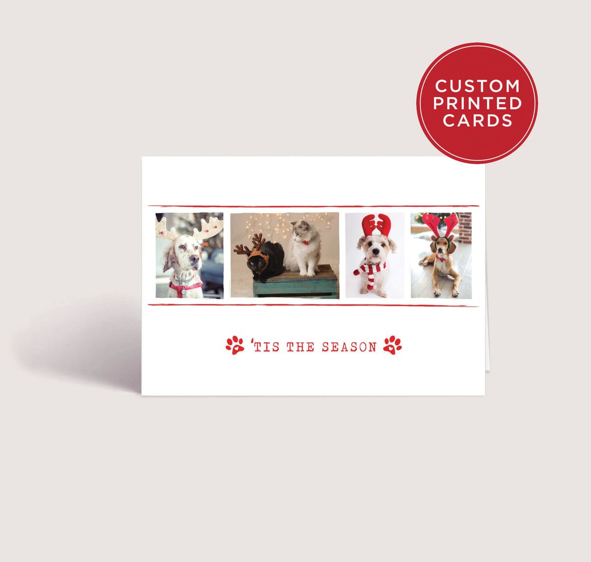 Custom Printed Christmas Card Packs - Tis the Season 1