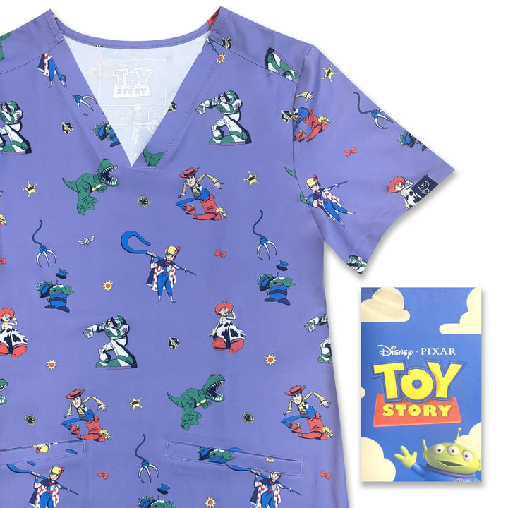 Womens Dr Woof Disney &amp; Pixar’s Toy Story You’ve got a Friend Scrub Top