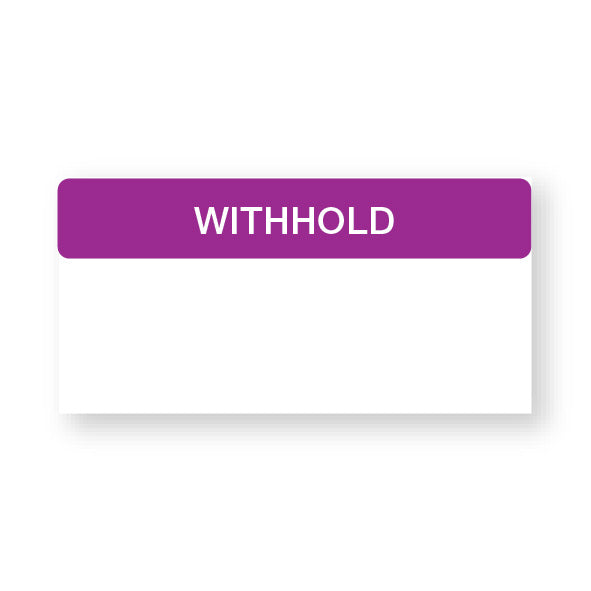 STOCK STICKERS - Withhold