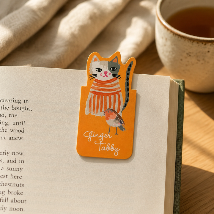 Galison Cool Cats Magnetic Bookmarks 6pcs Set Multi-Coloured