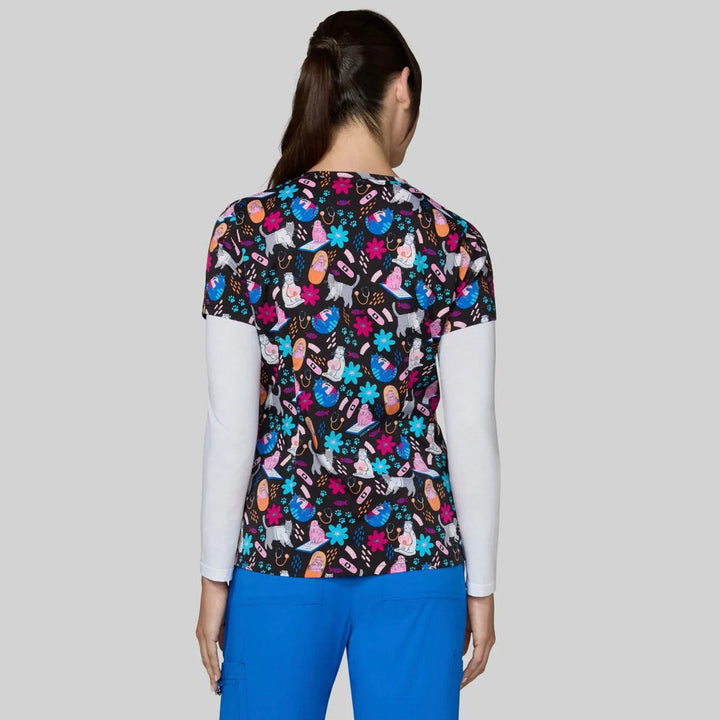 Koi Womens Printed Scrub Top - Everyday Dr