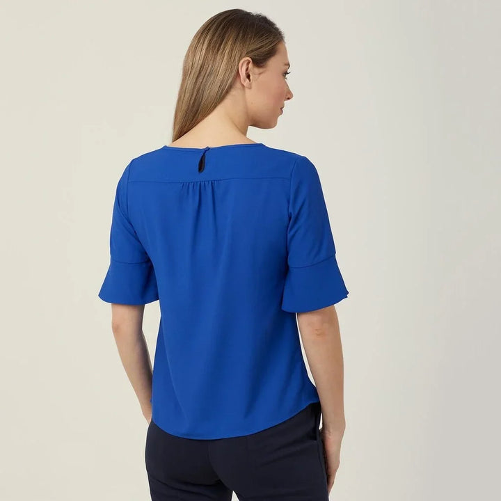 CATU5T - French Georgette Fluted Sleeve Top