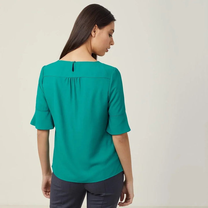 CATU5T - French Georgette Fluted Sleeve Top