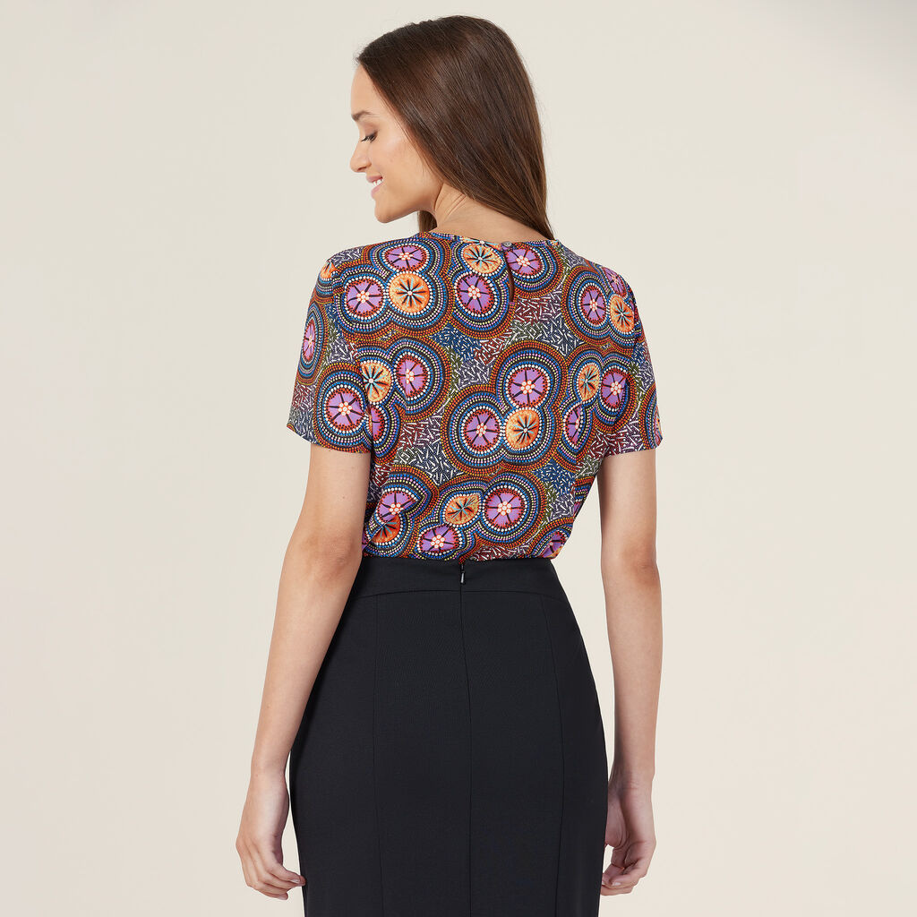 NNT -  Bush Tucker Indigenous Print Blouse