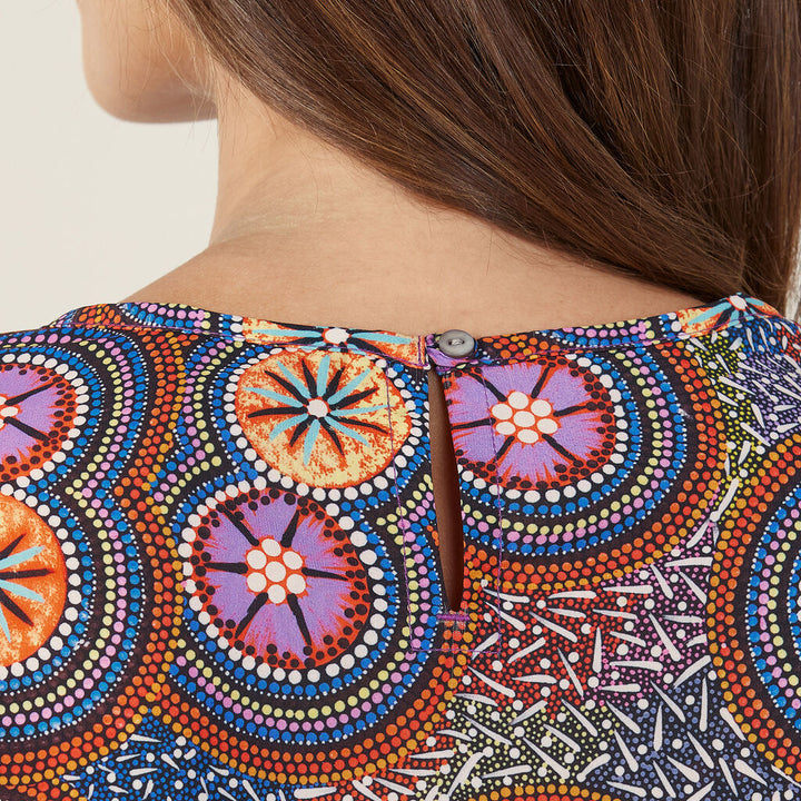 NNT -  Bush Tucker Indigenous Print Blouse