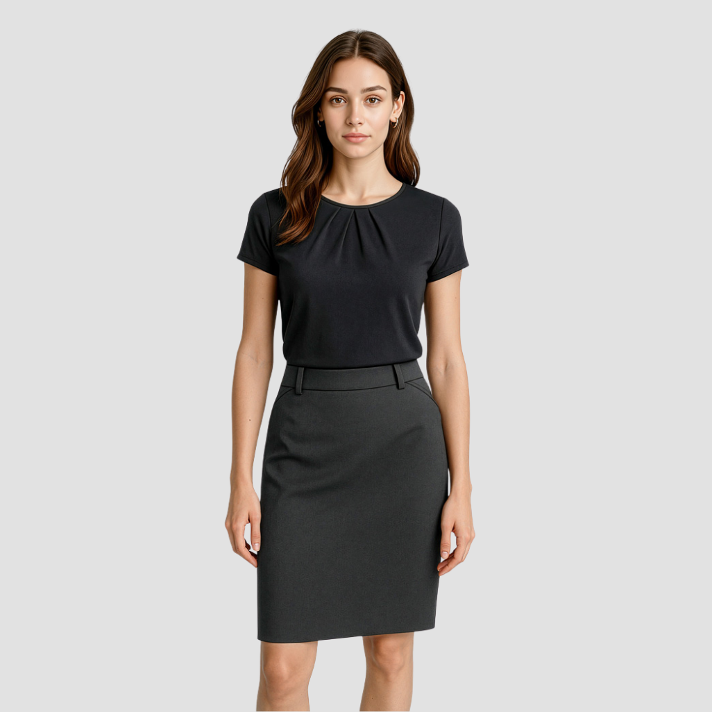 20115 - Womens Fashion Biz Multi Pleat Skirt