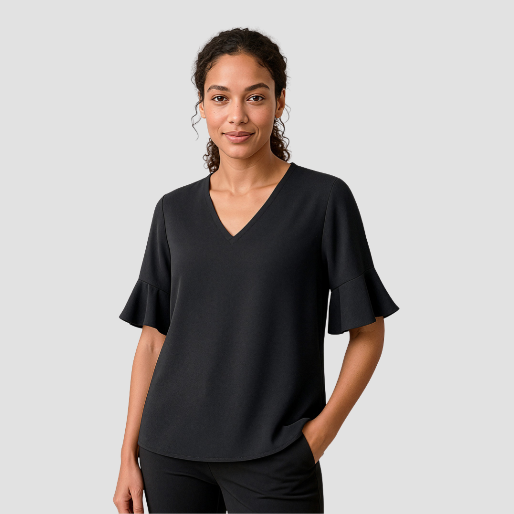 RB966LS - Womens Fashion Biz Aria Fluted Sleeve Blouse