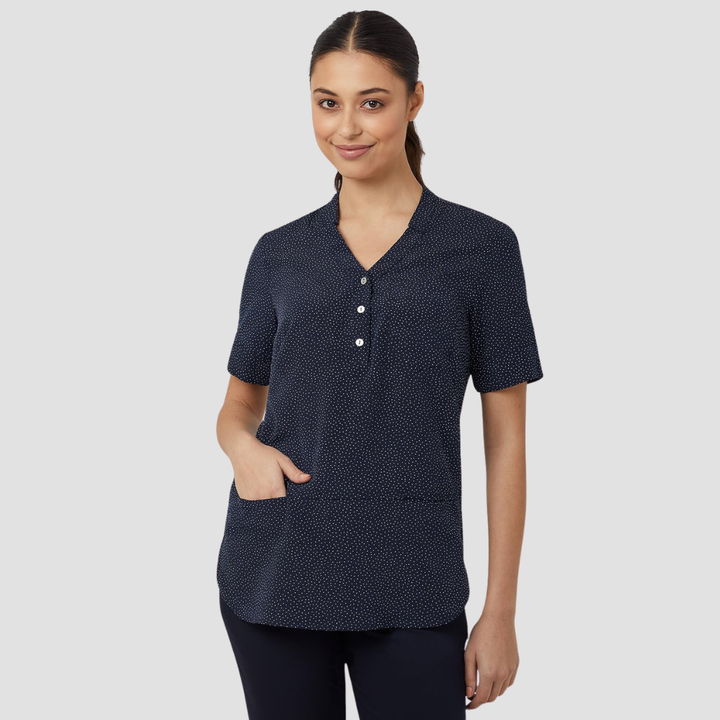 CAT9XP - Womens NNT Silvi Print Short Sleeve Tunic