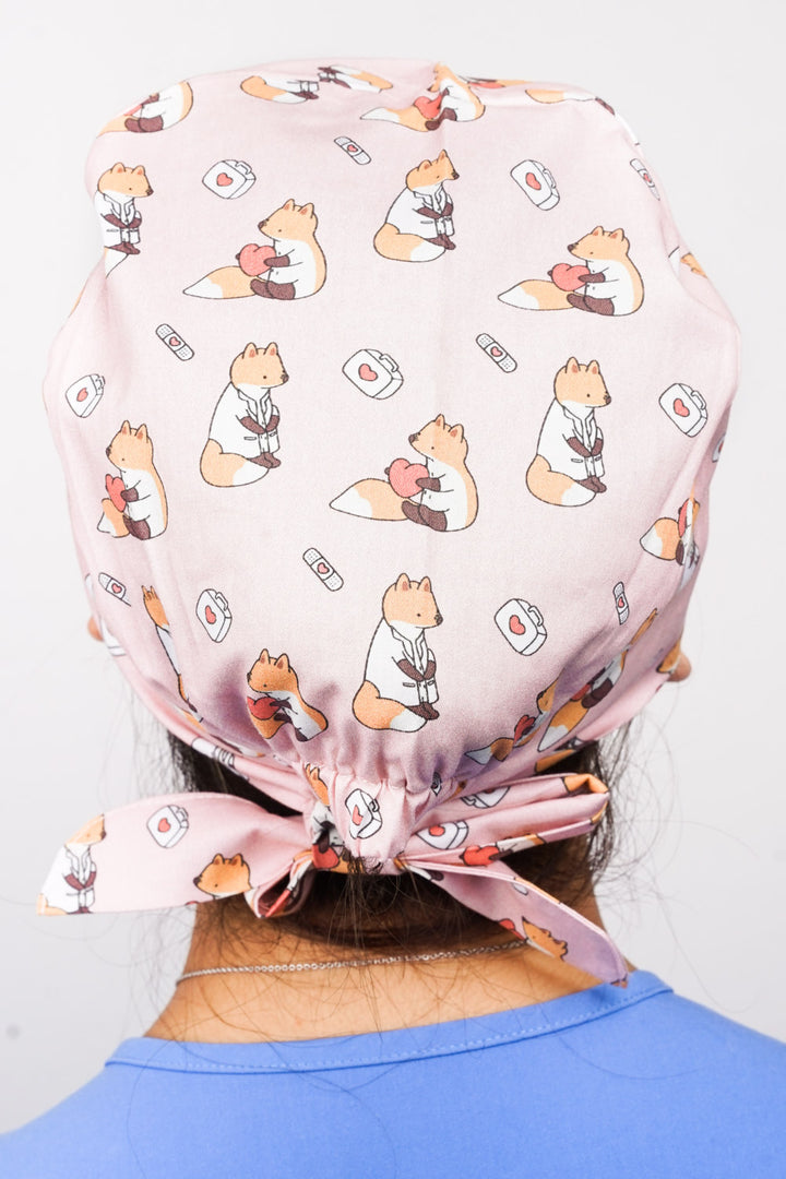 Dr Woof Printed Scrub Hat - Little Fox (Size Extra Large)