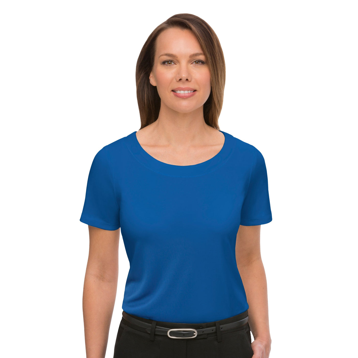 City Collection Smart Knit Womens Top - Short Sleeve