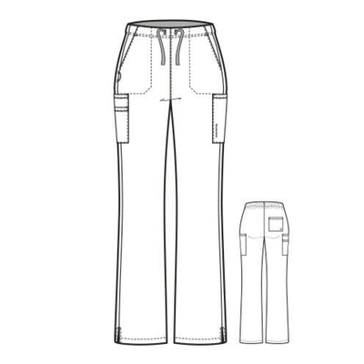 Wonderwink PRO Moderate Flare Leg Cargo Pant - Womens Regular Length
