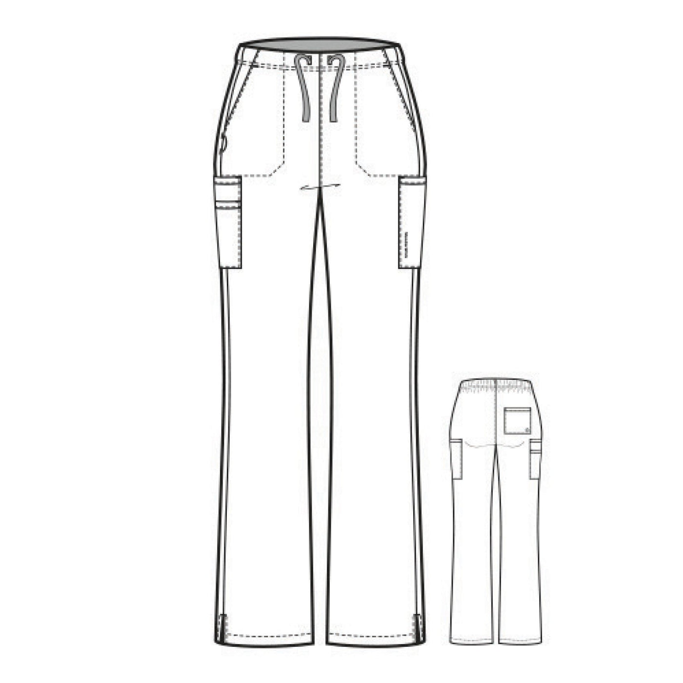 Wonderwink PRO Moderate Flare Leg Cargo Pant - Women's Petite Length