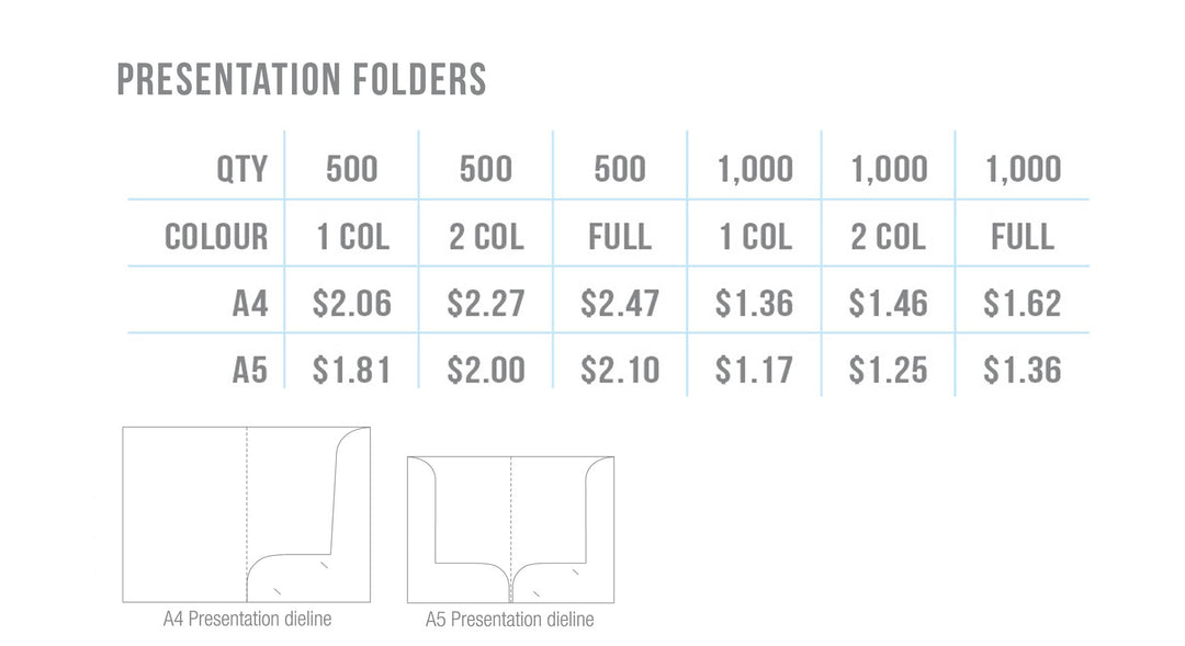 Presentation Folders Cardboard - A5