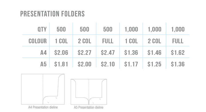 Presentation Folders Cardboard - A5