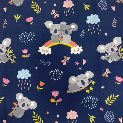 Smilewear Exclusive Printed Scrub Top - Koala Cuddles