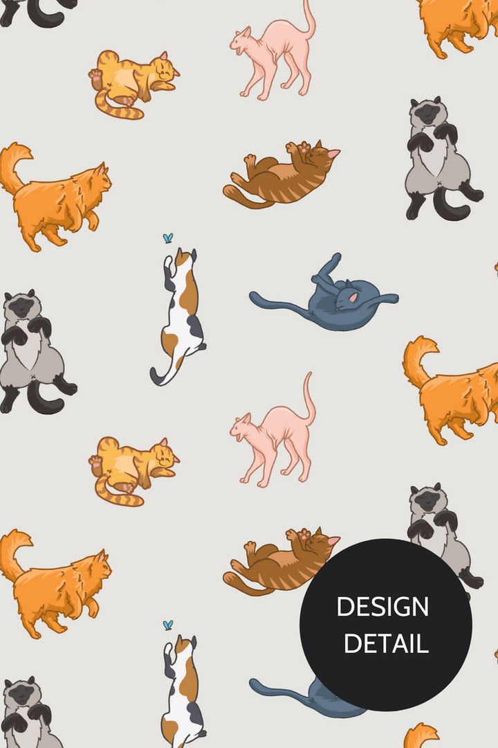 Dr Woof Printed Scrub Hat - Lazy Cat (Extra Large)