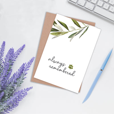 Sympathy Notecard 2 - Always Remembered
