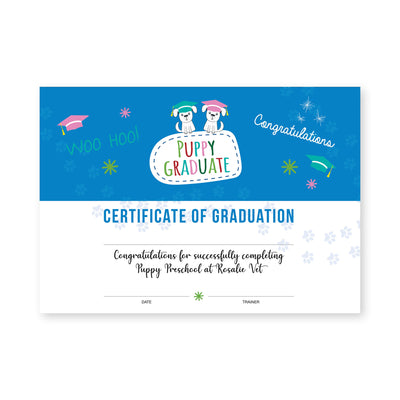 Puppy Graduate Certificate - Woo Hoo